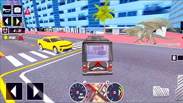 Tuk Tuk auto rickshaw driver 3D game - #100 auto rickshaw driving game - Android iOS Gameplay