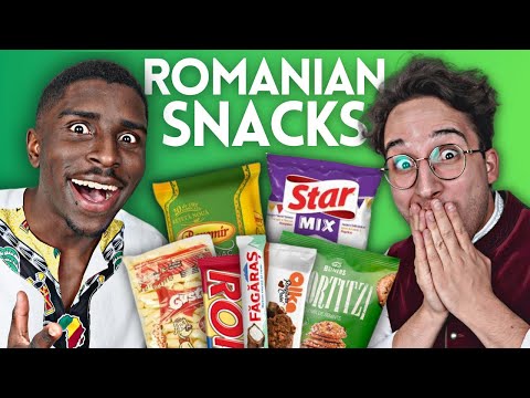 African & German Try ROMANIAS Most Famous SNACKS ??