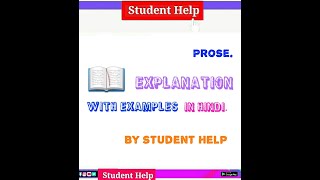 Bege 105 Prose Definition With Its Types. Explanation In Hindi
