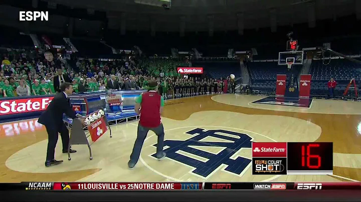 Casey Murdock Hits Game Day 1/2 Court Shot