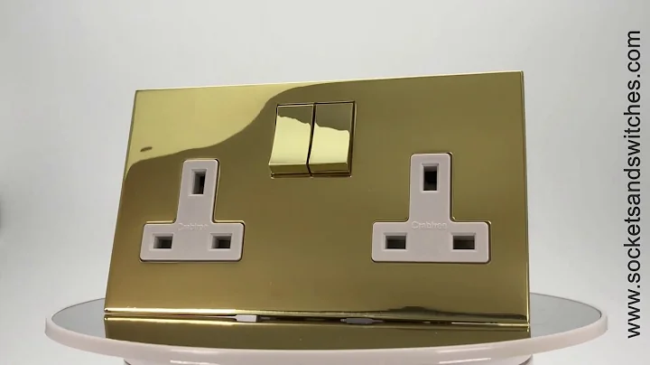 Polished Brass Sockets and Switches - Screwless Square Switches & Sockets Range