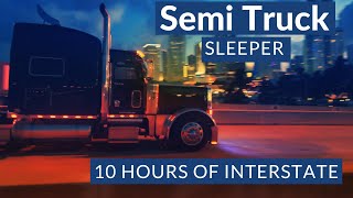 10 Hours of Truck Ambience in a Semi Cab! (Black Screen)