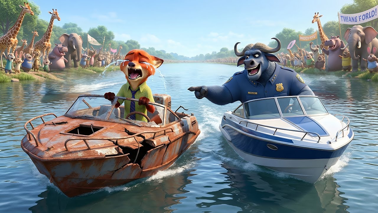 Nick Races to Speedboat Championship | Zootopia 2 Animation