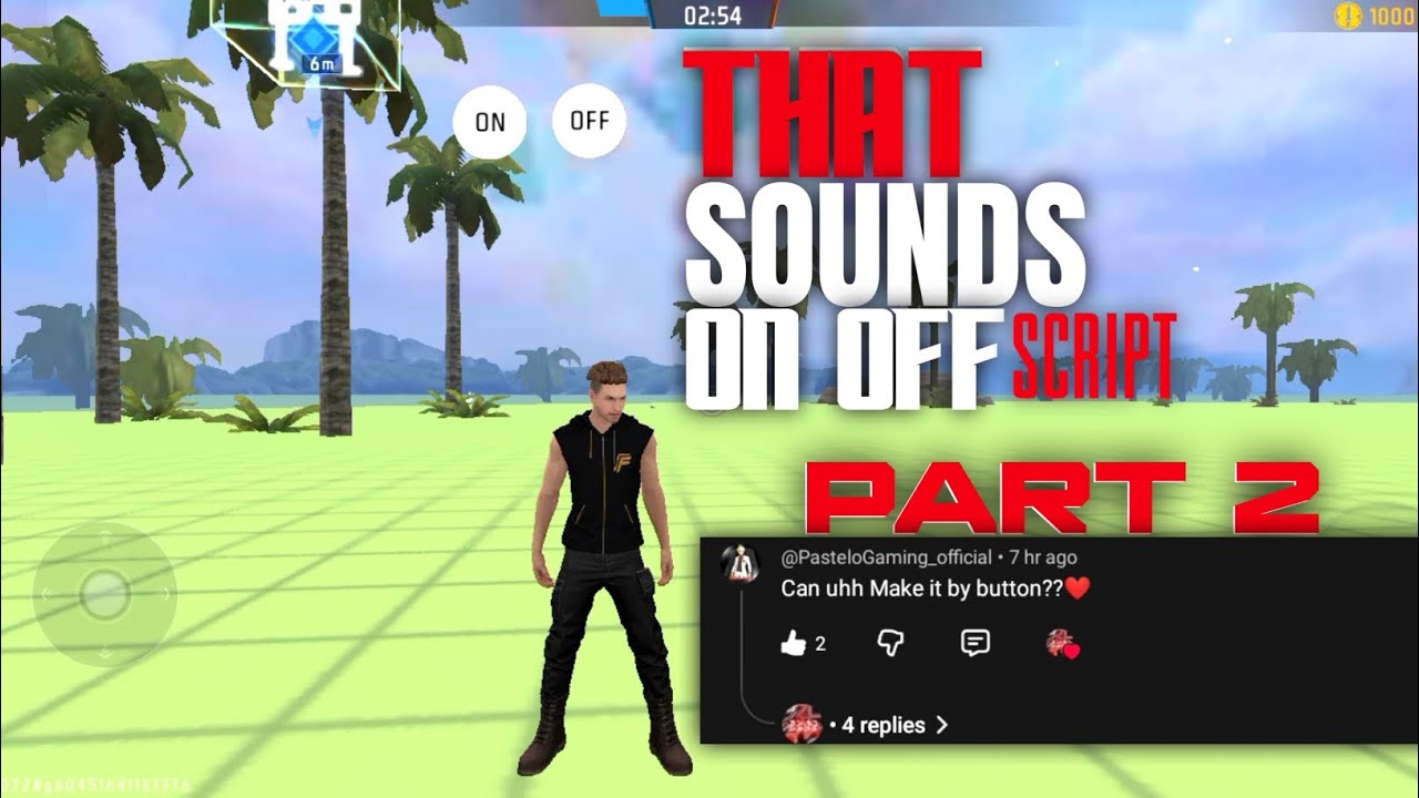 Sound on off button script | free fire craftland | mobile craftland script | 