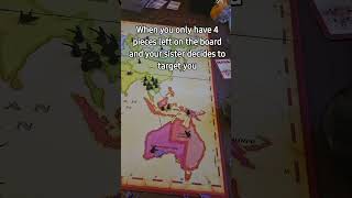I ended up being eliminated by my own mother... The betrayal😔 #Risk #game #boardgames #world #map