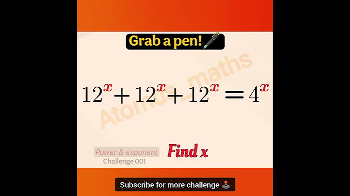 Cool exponential equation 😎#viralmath #exponentialequations  #math #mathschallenge #mathsproblems