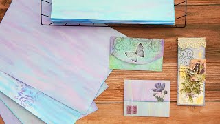 STUNNING COLORFUL PAPER HACK! How To COLOR DYE PAPER for Junk Journals! 3 Projects! Easy TUTORIAL!