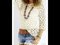 BLUSA BLANCA TEJIDA FACIL Y RAPIDO A CROCHET PARTE 1