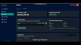 tutorial on staking via Lumera Hub