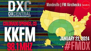 98.1 | KKFM | Colorado Springs, CO | Mandeville | Sporadic Es | 1018 miles by DX Central 70 views 3 months ago 31 seconds