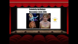 Celebrity birthdays November 23rd - 29th - Billy Connolly -Tina Turner - Christina Applegate + more