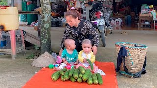 Single Mom - Harvesting Luffa To Sell At The Market To Raise 3 Children Life Is Difficult