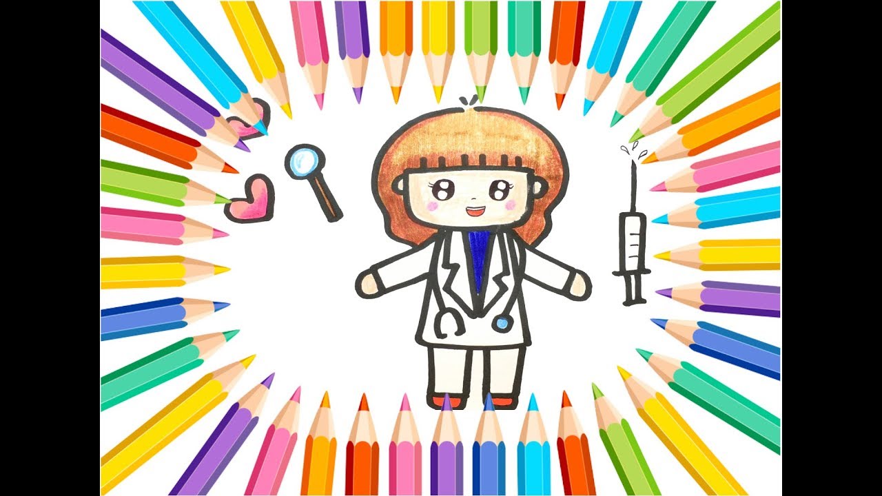Medical Doctor Drawing And Coloring Tutorial For Kids Belajar