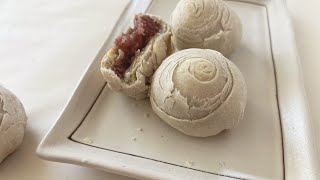 super flaky taro pastries with no shortening! 🍠 | taro swirl mooncakes recipe