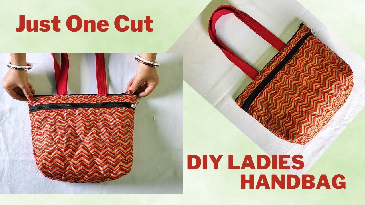 सिंगल एक कट लगाओ और बैग तैयार | Ladies purse making at home | Bag cutting  and stitching/ Handbag - YouTube