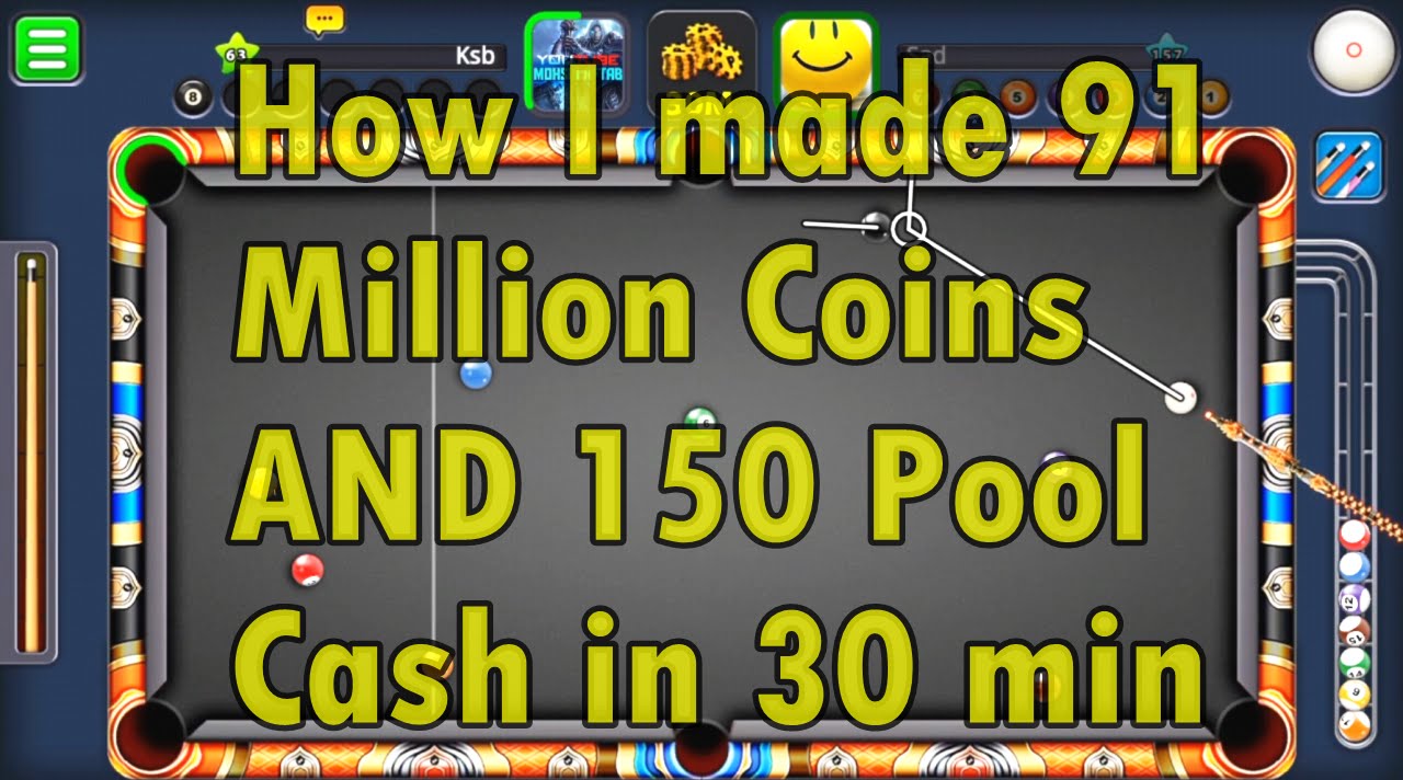 8 Ball Pool - My League #1 (150 CASH) 4th July 2016 - YouTube