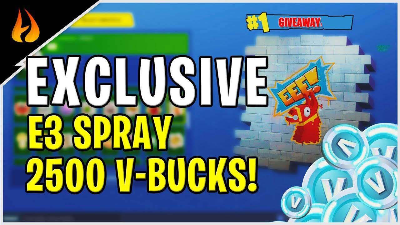 Fortnite ProAM E3 Exclusive Spray & 2500 V-Bucks Giveaway ... - 1280 x 720 jpeg 159kB