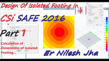 Design Of Isolated Footing in SAFE | part 1 | Calculation of Dimensions of Isolated Footing | Nilesh