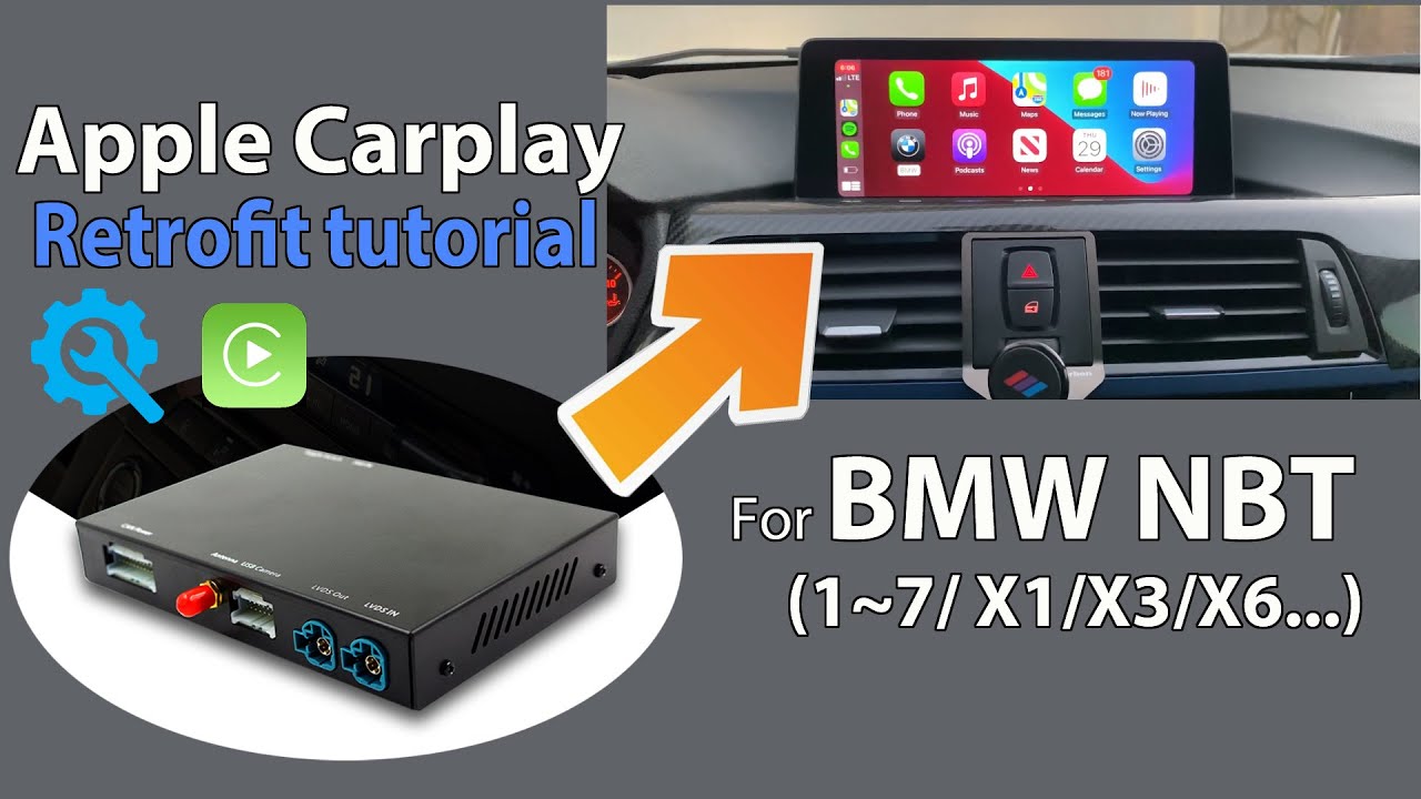 PANGOLIN Wireless CarPlay for BMW NBT System, with Android Auto Retrofit  Interface, iOS AirPlay Mirror Function