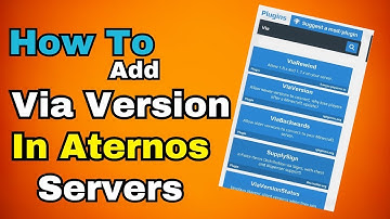 How To Add ViaVersion In Aternos Server | Arqade Gamerz