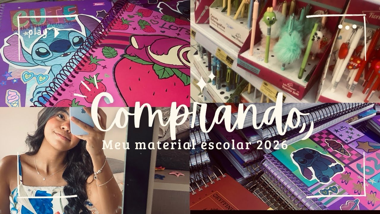 COMPRANDO MEU MATERIAL ESCOLAR 2026!!!📚✨