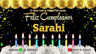 Feliz Cumpleaños Sarahi - Pastel de Cumpleaños con Música para Sarahi by Pastel de Cumple 11,372 views 1 year ago 1 minute, 14 seconds