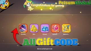 ALL NEW GIFT CODE IN PETSUM GOLBAL 😍 | RARE POKÉMON GIFT CODE 🎁