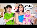 24 HORAS SIENDO MAMÁ SOLTERA DE SPAY Y NASYA 😰🍼| Karen Bustillos