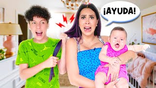 24 HORAS SIENDO MAMÁ SOLTERA DE SPAY Y NASYA 😰🍼| Karen Bustillos