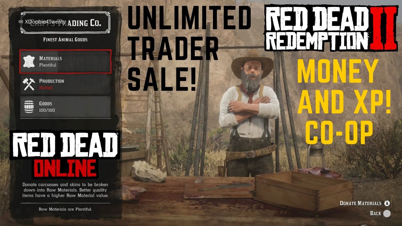 Unlimited Trader Sales Method Money Xp Rdo Red Dead Online Rdr2 Red Dead Redemption 2 Youtube