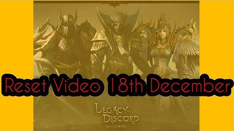 Legacy of Discord - Diablo666 - Reset Video for 18th December (Hunter Event)