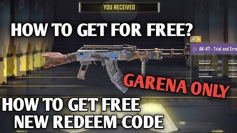 *NEW* REDEEM CODE AK47 TRIAL AND ERROR FREE AK SKIN IN CODM.....