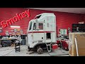 K100 Kenworth cab restoration after a fire episode 10056