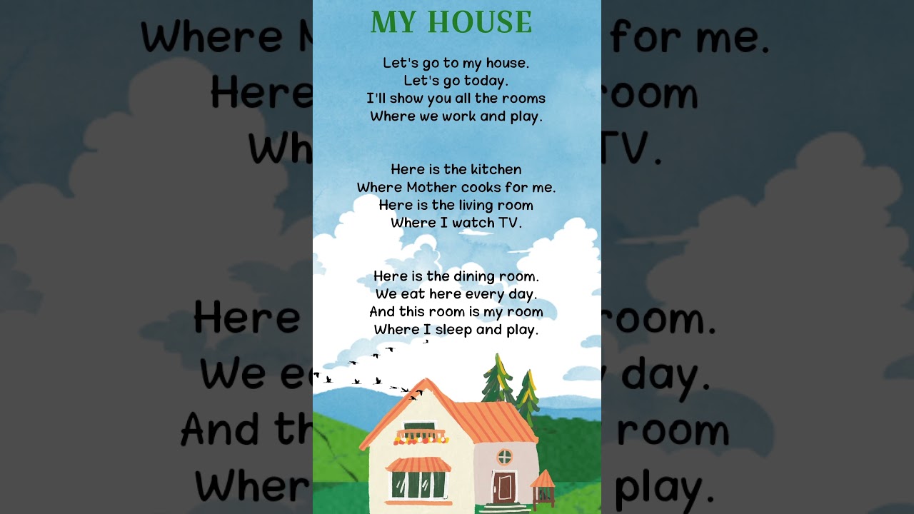 My House | Poems In English | English Poems for kids | 