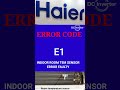 Haire dc invelter ac error code E1 faults and solution Urdu/Hindi