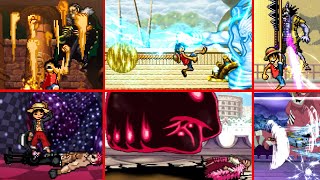 ALL LUFFY FIGHTS AND ALL KNOCKOUTS IN ONE PIECE - MUGEN