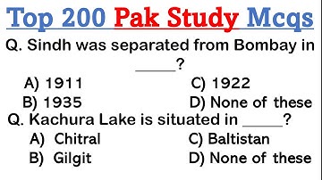 Top 200+ Pakistan Study Mcqs | important Pak Gk Mcqs ppsc fpsc nts pts etea issb paf navy police