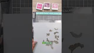 Reverse Coloring Magic: Flipping Stencils for Stunning Ink Blends! #shorts #cardmaking #cardideas