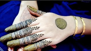 Simple nd Easy minimal mehendi design/Finger mehendi design #mehendiandrupsa screenshot 5