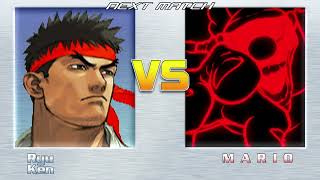 SF3 Ryu and Ken vs Mario 85 MUGEN