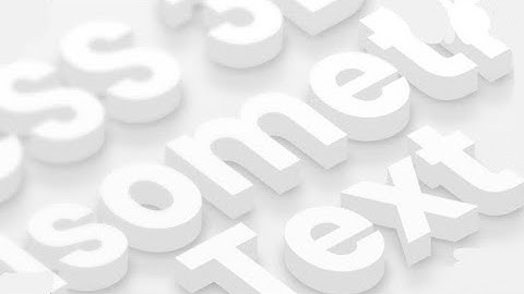 CSS 3D Isometric Text Effects | CSS & Vanilla Javascript