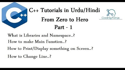 C++ Tutorial | Part 1 | Include Libraries | Name Space | how to display output on screen | cout