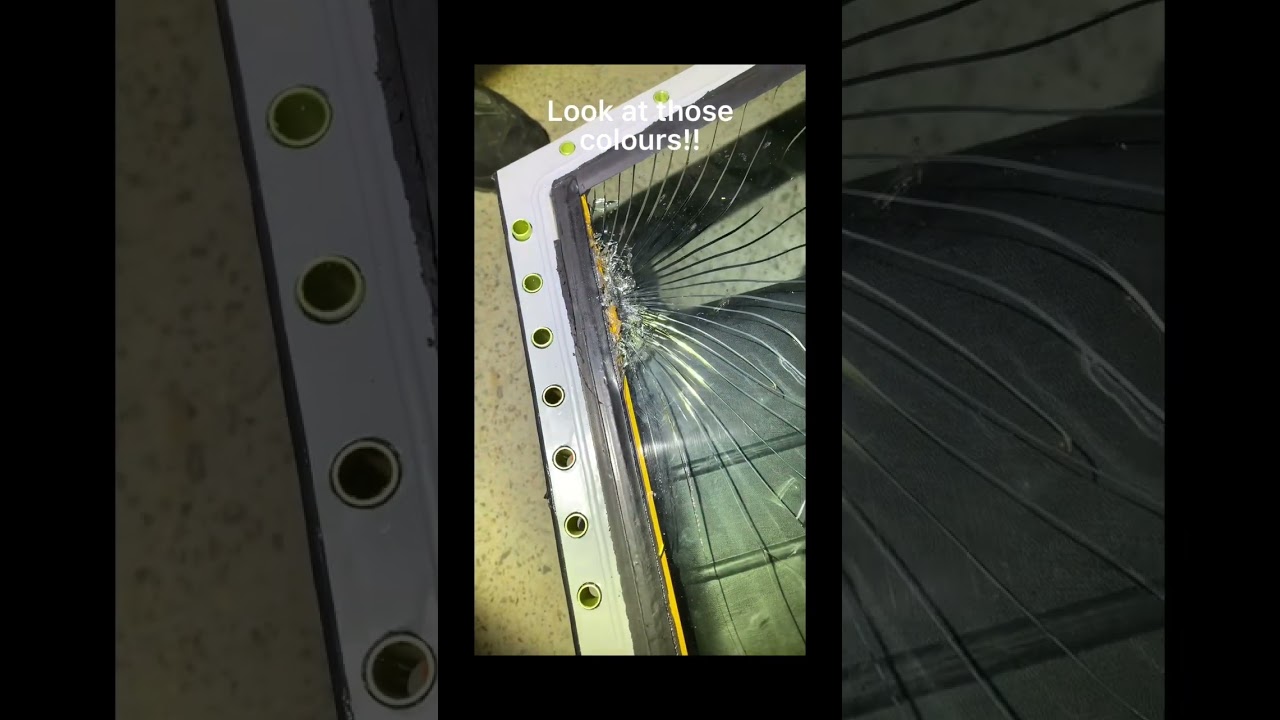 Cracked outer pane on No1 cockpit window. 