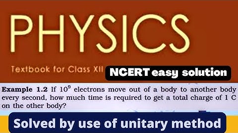 Example 1.2 physics class 12 | NCERT solutions