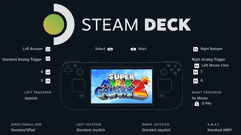 Super Mario Galaxy 2 on Steam Deck - Control Setup
