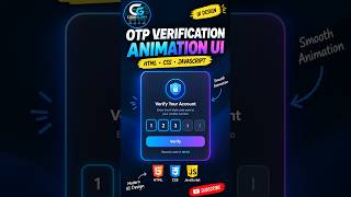 🔥 OTP Verification Animation UI Design | HTML, CSS & JavaScript #Shorts