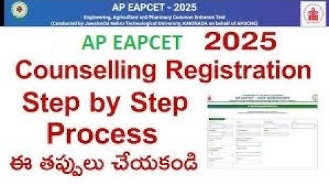 AP  EAPCET 2025 Web Counselling Process explained in detail