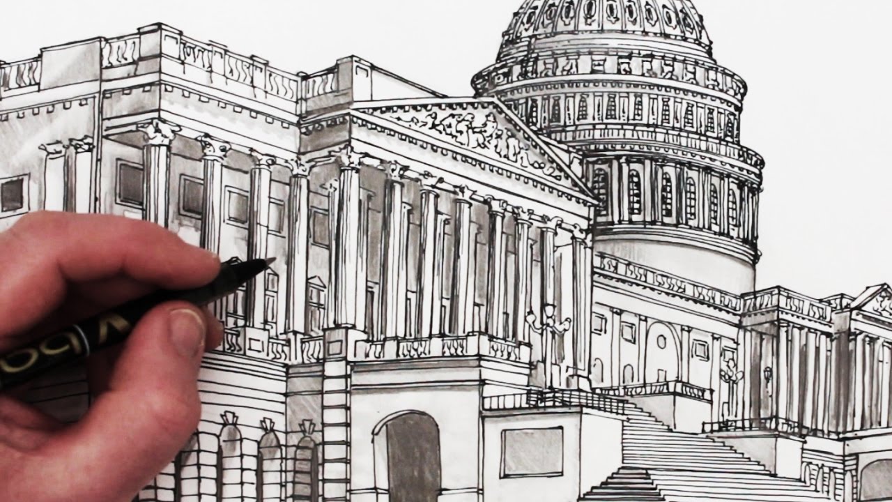 capitol building drawing