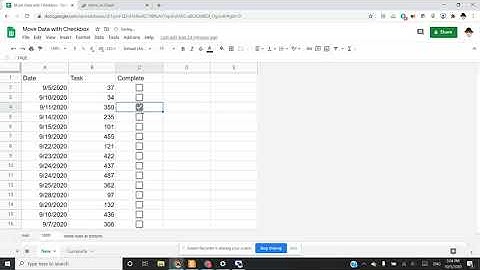 Google Sheets: Move Entire Row with Checkbox