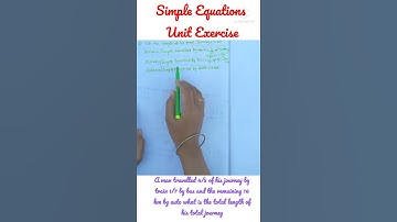 Ap New 7 th class maths Simple Equations Unit Exercise/ Simple Equations class 7/ New maths